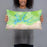 Person holding 20x12 Custom Shasta Lake California Map Throw Pillow in Watercolor