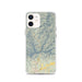 Custom iPhone 12 Shasta Lake California Map Phone Case in Woodblock