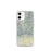 Custom iPhone 12 mini Shasta Lake California Map Phone Case in Woodblock