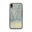 Custom iPhone XR Shasta Lake California Map Phone Case in Woodblock
