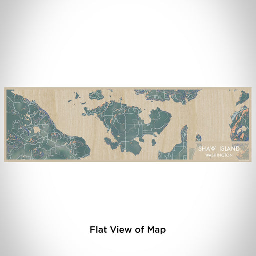 Flat View of Map Custom Shaw Island Washington Map Enamel Mug in Afternoon