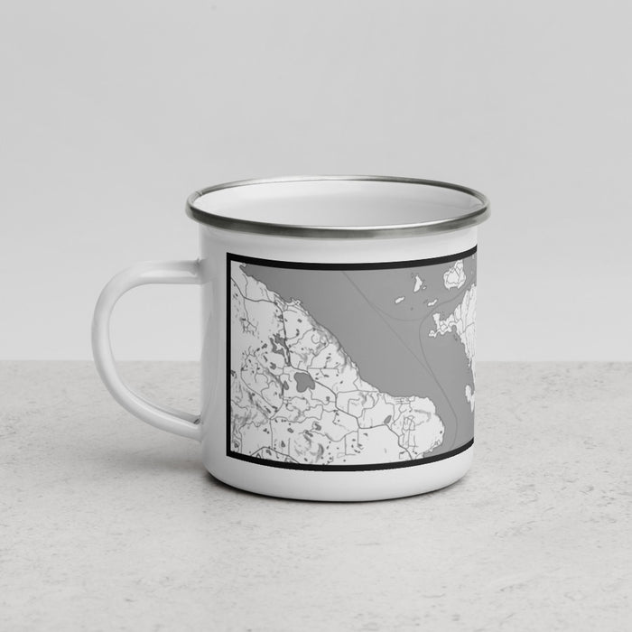 Left View Custom Shaw Island Washington Map Enamel Mug in Classic