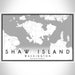 Shaw Island Washington Map Print Landscape Orientation in Classic Style With Shaded Background