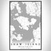 Shaw Island Washington Map Print Portrait Orientation in Classic Style With Shaded Background