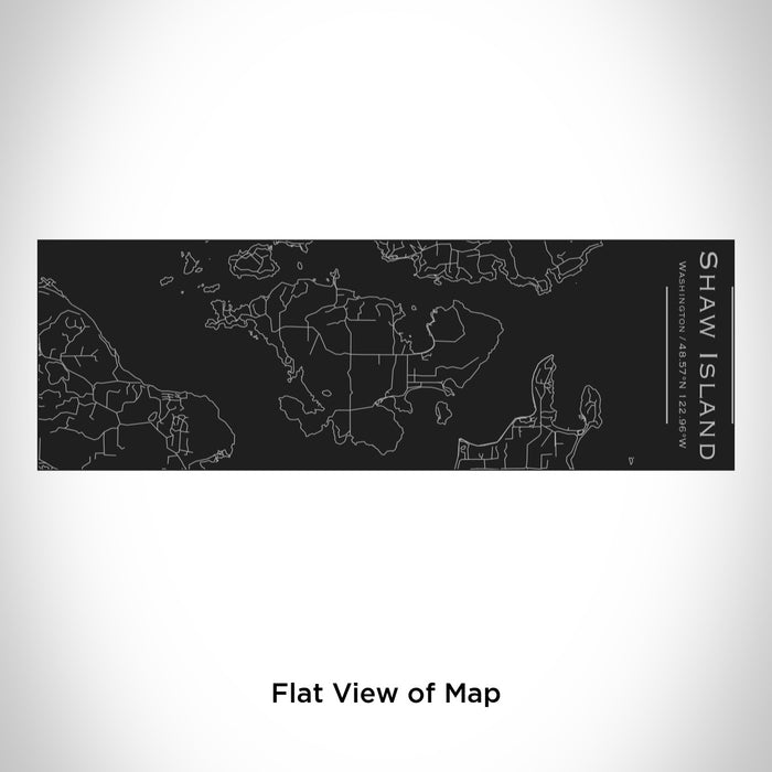Rendered View of Shaw Island Washington Map Engraving on 10oz Stainless Steel Insulated Cup with Sliding Lid in Black