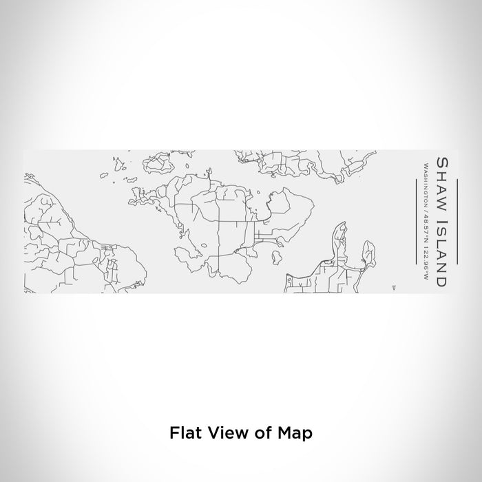 Rendered View of Shaw Island Washington Map Engraving on 10oz Stainless Steel Insulated Cup with Sliding Lid in White