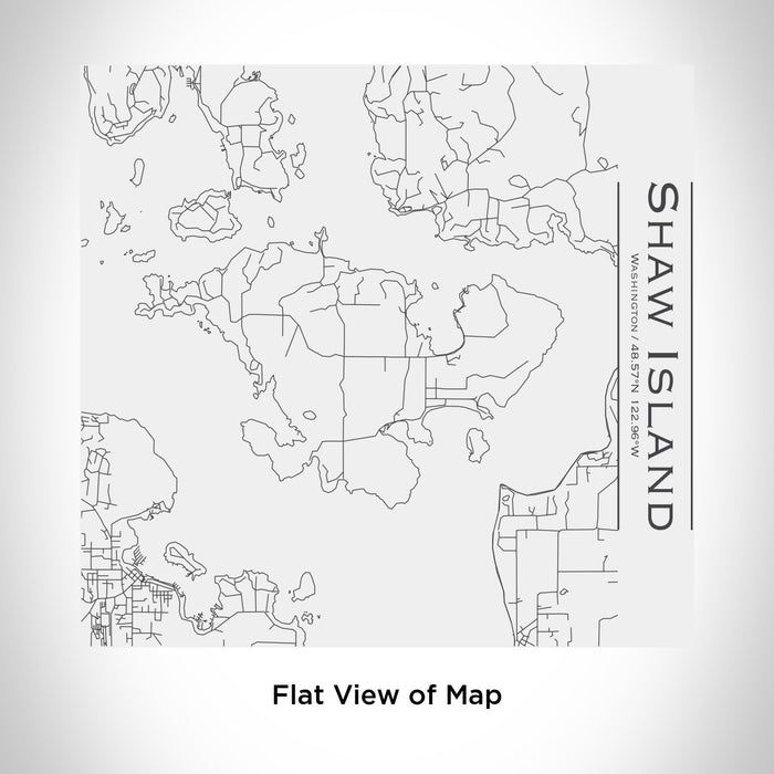 Rendered View of Shaw Island Washington Map Engraving on 17oz Stainless Steel Insulated Tumbler in White