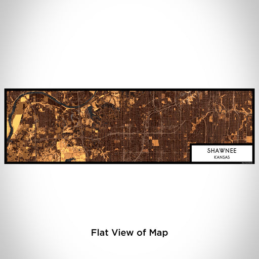Flat View of Map Custom Shawnee Kansas Map Enamel Mug in Ember