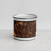 Front View Custom Shawnee Kansas Map Enamel Mug in Ember
