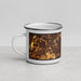 Left View Custom Shawnee Kansas Map Enamel Mug in Ember