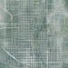 Shawnee Oklahoma Map Print in Afternoon Style Zoomed In Close Up Showing Details