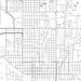 Shawnee Oklahoma Map Print in Classic Style Zoomed In Close Up Showing Details