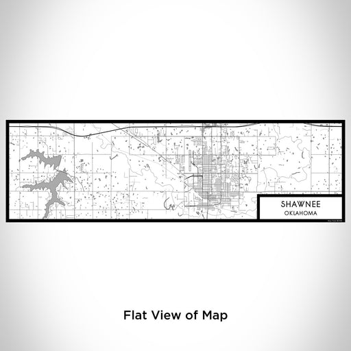 Flat View of Map Custom Shawnee Oklahoma Map Enamel Mug in Classic