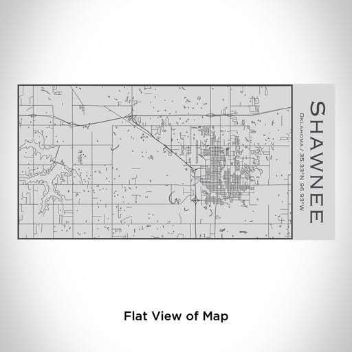 Rendered View of Shawnee Oklahoma Map Engraving on 17oz Stainless Steel Insulated Cola Bottle