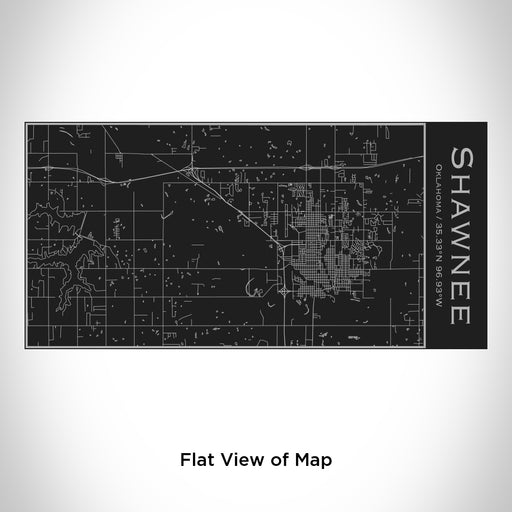 Rendered View of Shawnee Oklahoma Map Engraving on 17oz Stainless Steel Insulated Cola Bottle in Black