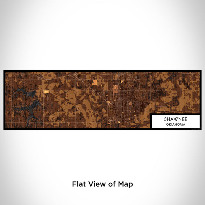 Flat View of Map Custom Shawnee Oklahoma Map Enamel Mug in Ember