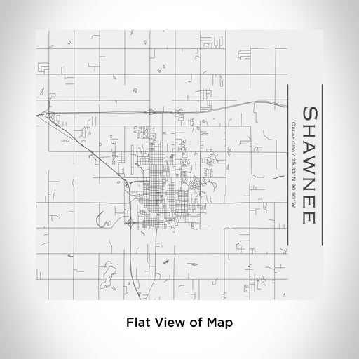 Rendered View of Shawnee Oklahoma Map Engraving on 17oz Stainless Steel Insulated Tumbler in White