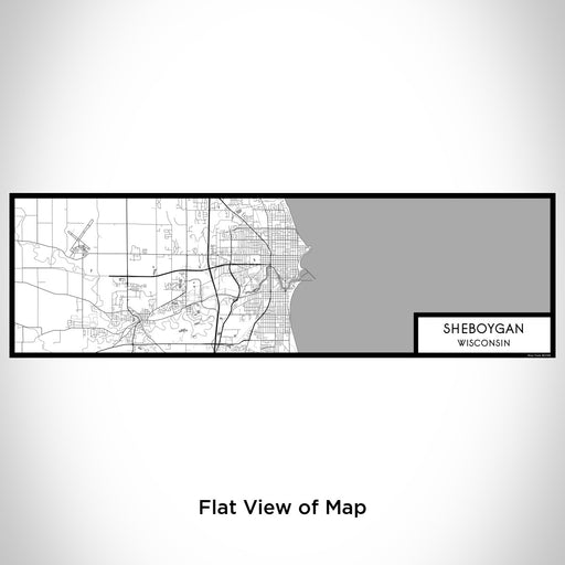 Flat View of Map Custom Sheboygan Wisconsin Map Enamel Mug in Classic