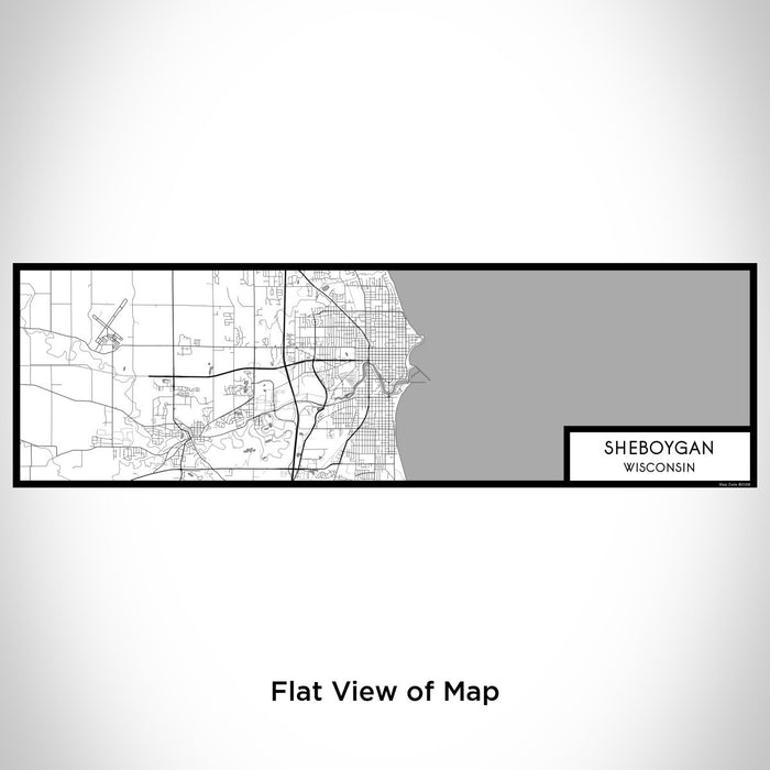 Flat View of Map Custom Sheboygan Wisconsin Map Enamel Mug in Classic