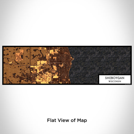 Flat View of Map Custom Sheboygan Wisconsin Map Enamel Mug in Ember