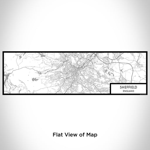 Flat View of Map Custom Sheffield England Map Enamel Mug in Classic