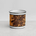 Front View Custom Sheffield England Map Enamel Mug in Ember