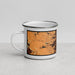 Left View Custom Sheffield England Map Enamel Mug in Ember