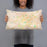 Person holding 20x12 Custom Sheffield England Map Throw Pillow in Watercolor