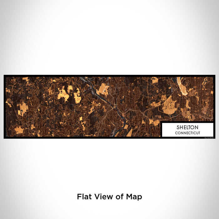 Flat View of Map Custom Shelton Connecticut Map Enamel Mug in Ember
