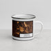 Right View Custom Shelton Connecticut Map Enamel Mug in Ember