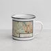 Right View Custom Shelton Connecticut Map Enamel Mug in Woodblock