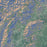 Shenandoah National Park Map Print in Afternoon Style Zoomed In Close Up Showing Details