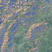 Shenandoah National Park Map Print in Afternoon Style Zoomed In Close Up Showing Details