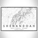 Shenandoah National Park Map Print Landscape Orientation in Classic Style With Shaded Background
