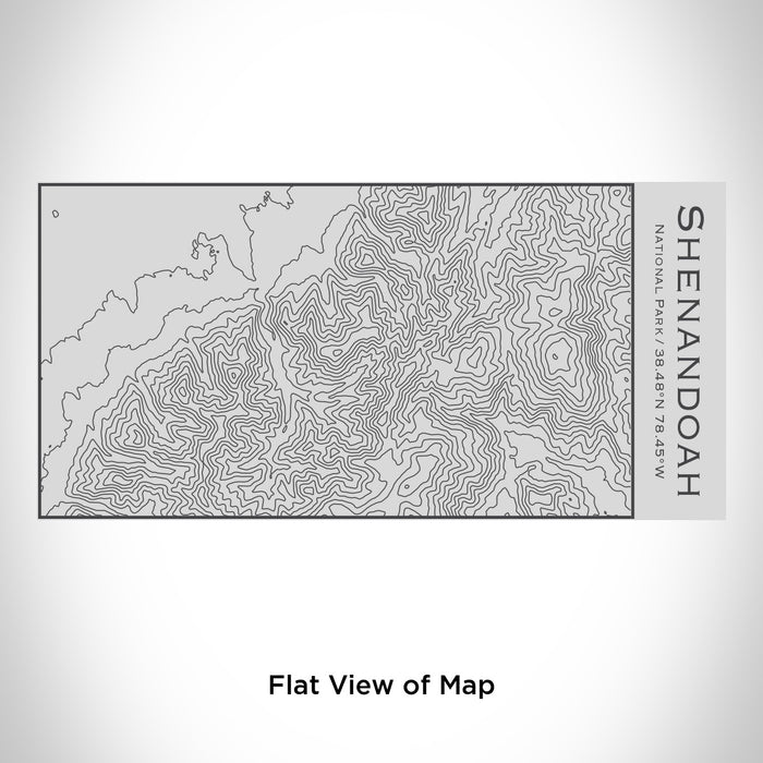 Rendered View of Shenandoah National Park Map Engraving on 17oz Stainless Steel Insulated Cola Bottle