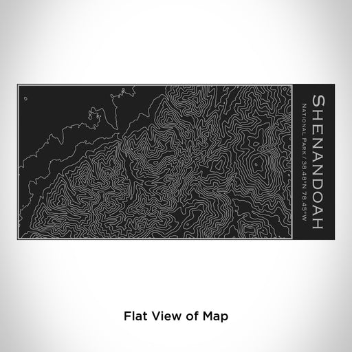 Rendered View of Shenandoah National Park Map Engraving on 17oz Stainless Steel Insulated Cola Bottle in Black