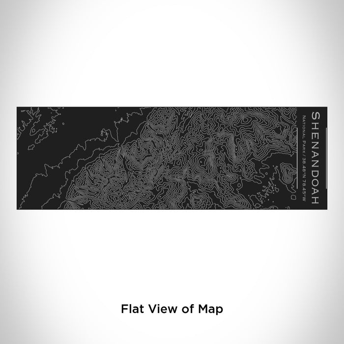 Rendered View of Shenandoah National Park Map Engraving on 10oz Stainless Steel Insulated Cup with Sliding Lid in Black