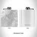 Rendered View of Shenandoah National Park Map Engraving on 6oz Stainless Steel Flask in White