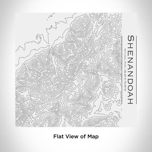 Rendered View of Shenandoah National Park Map Engraving on 17oz Stainless Steel Insulated Tumbler in White