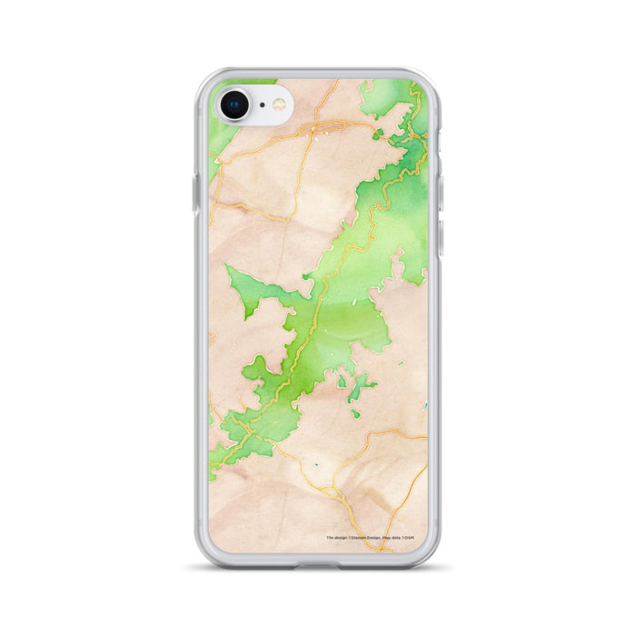 Custom Shenandoah National Park Map iPhone SE Phone Case in Watercolor