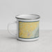 Left View Custom Shenandoah National Park Map Enamel Mug in Woodblock