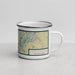 Right View Custom Shenandoah National Park Map Enamel Mug in Woodblock