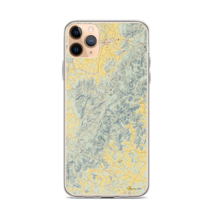 Custom Shenandoah National Park Map Phone Case in Woodblock