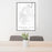 24x36 Shenango Valley Pennsylvania Map Print Portrait Orientation in Classic Style Behind 2 Chairs Table and Potted Plant