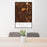 24x36 Shenango Valley Pennsylvania Map Print Portrait Orientation in Ember Style Behind 2 Chairs Table and Potted Plant