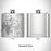 Rendered View of Shenango Valley Pennsylvania Map Engraving on 6oz Stainless Steel Flask