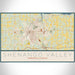 Shenango Valley Pennsylvania Map Print Landscape Orientation in Woodblock Style With Shaded Background