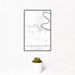 12x18 Shepherdstown West Virginia Map Print Portrait Orientation in Classic Style With Small Cactus Plant in White Planter