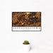 12x18 Shepherdstown West Virginia Map Print Landscape Orientation in Ember Style With Small Cactus Plant in White Planter