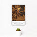 12x18 Shepherdstown West Virginia Map Print Portrait Orientation in Ember Style With Small Cactus Plant in White Planter